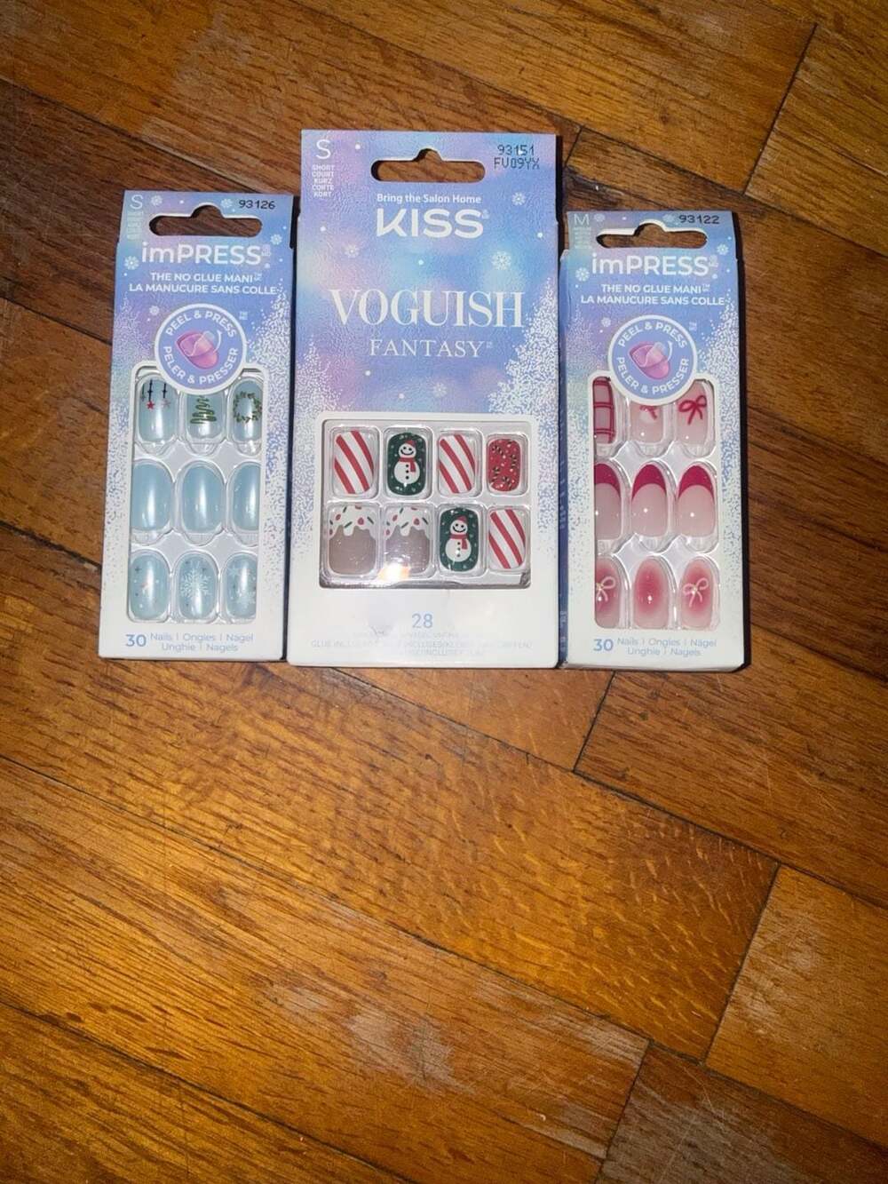 Lot of 3 KISS imPRESS & Voguish Fantasy Limited Edition Christmas Holiday Press-